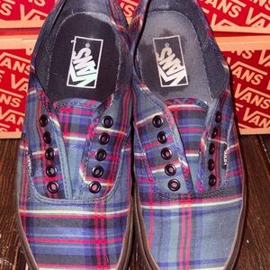 Vans Authentic Plaid (Tarten) Slip-On Sneakers